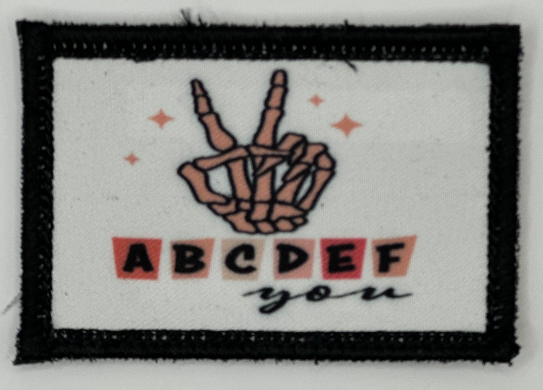 a picture of a peace sign with the words abcdef you