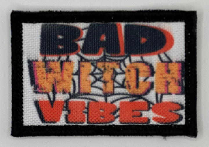 a patch with the words bad witch videos on it