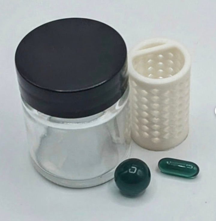 ISO Dunk Station Terp Cleaner - 1 oz Glass Jar for Jewelry Sifter Strainer and Banger Basket