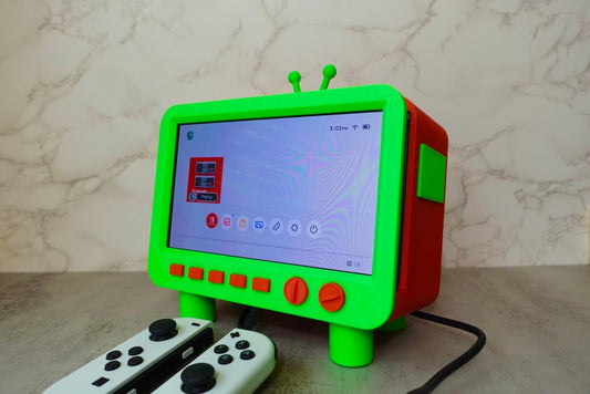 Retro TV Nintendo Switch Dock - Vintage Gamer Accessory for OLED Classic Editions