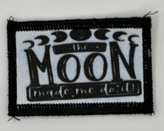 a patch with a picture of the moon on it