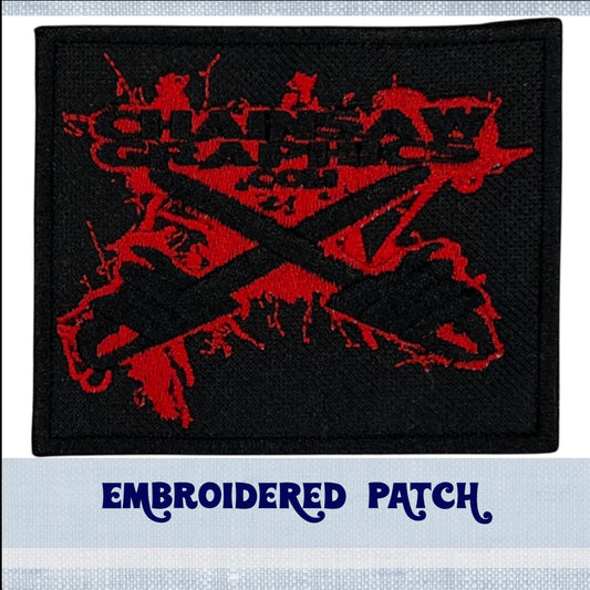 Chainsaw Graphics Embroidery Patch for Jacket, Hat, Backpack, and More! | Iron On, Sew On, or Hook and Loop Backing