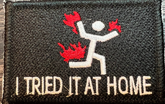 Embroidered patch with Tried it at Home