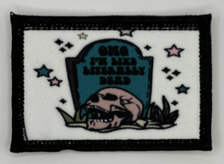 a patch with a picture of a skull on it