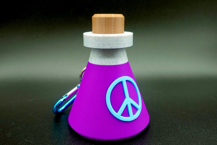 Peace Sign Stash Potion Jar | Cosplay Prop | Stash Container | OSRS Inspired | Geocache Container | Gift for Wizards and Adventurers