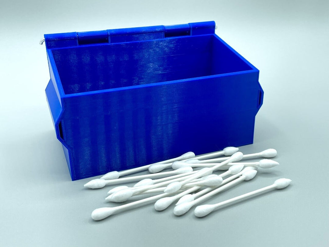 Unique Mini Dumpster Organizer | Stylish Desk Storage for Office | Quirky Office Gift | Compact Cotton Swab and Q-tip Storage