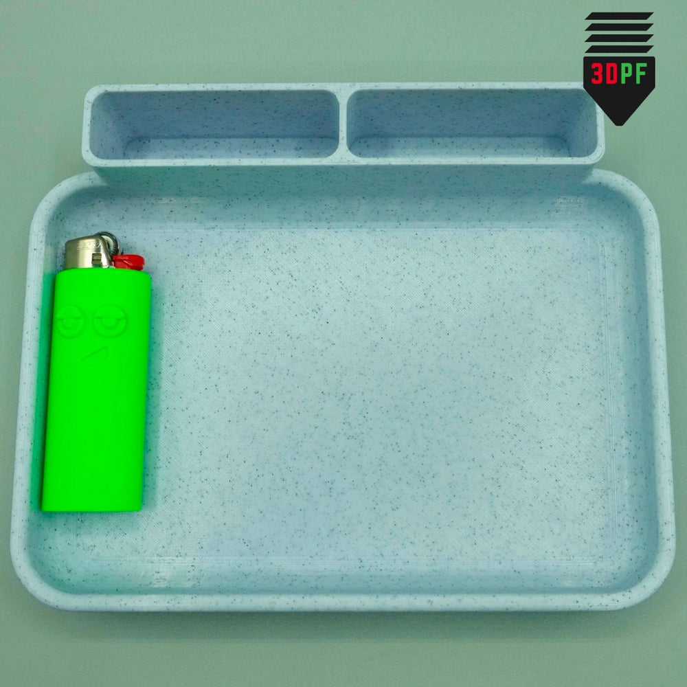 Portable Minimalist Herb Rolling Tray with Storage | Innovative Model R1 | Versatile Cannabis 420 Preperation Area | Custom Color 3D Printed