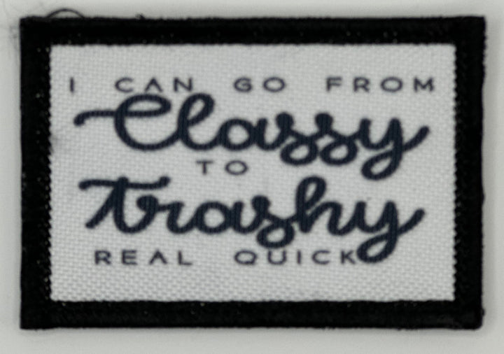 a close up of a patch with words on it