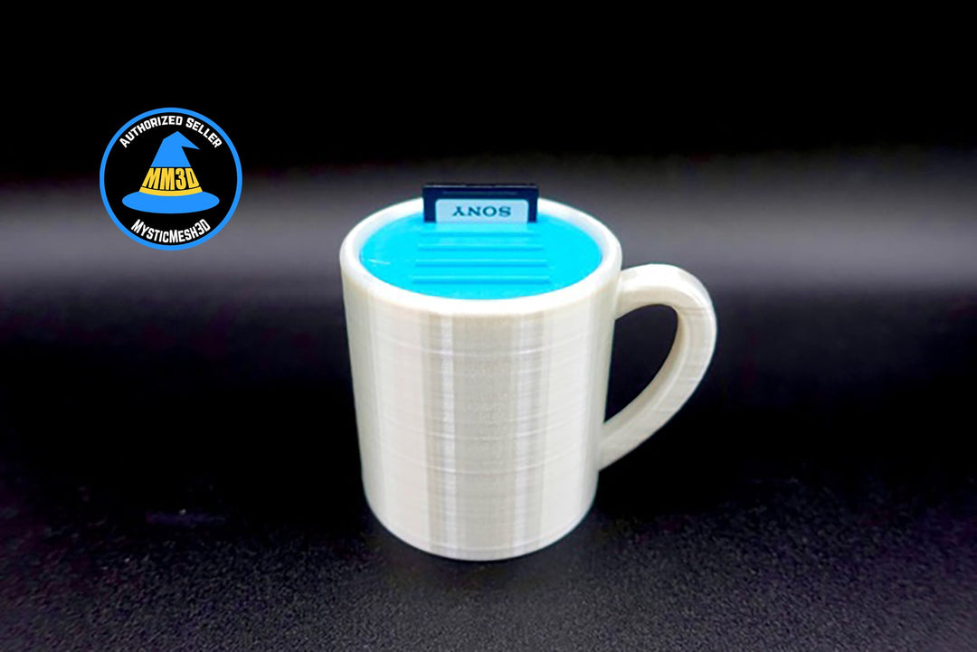 Mini Coffee Cup USB/SD/ Micro SD Card Holder Mini | Tech Storage Solution | Desk Decor Storage | Office Organizer | Modern Decor