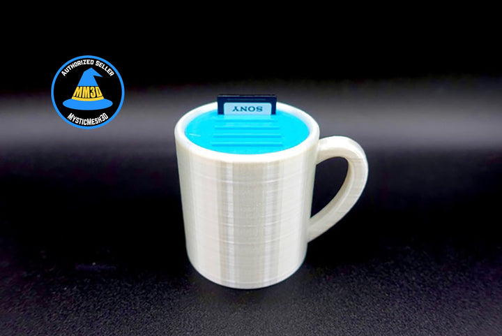 Mini Coffee Cup USB/SD/ Micro SD Card Holder Mini | Tech Storage Solution | Desk Decor Storage | Office Organizer | Modern Decor