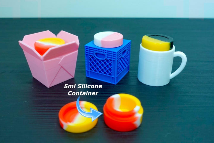 5ml Silicone Containers | Coffee Mug, Take-Out Box or Storage Box | Perfect for Travel and Organization