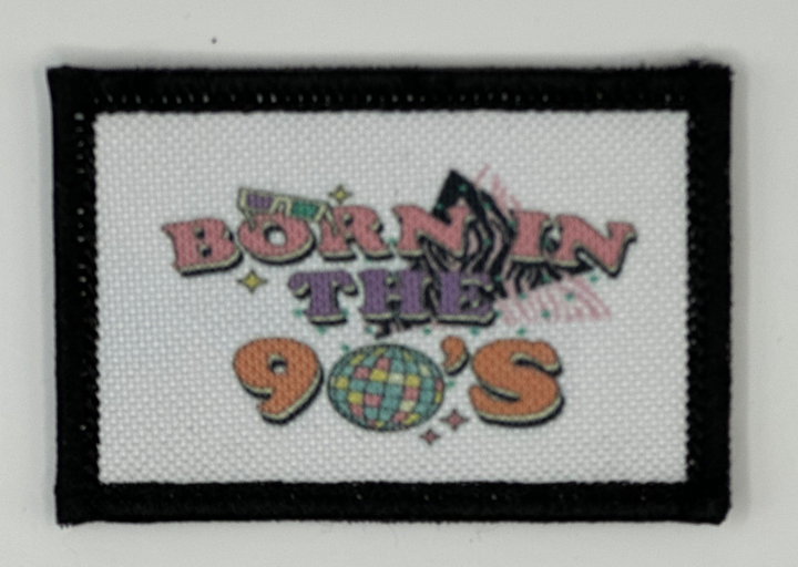 a picture of a patch with the words born in the 90&#39;s