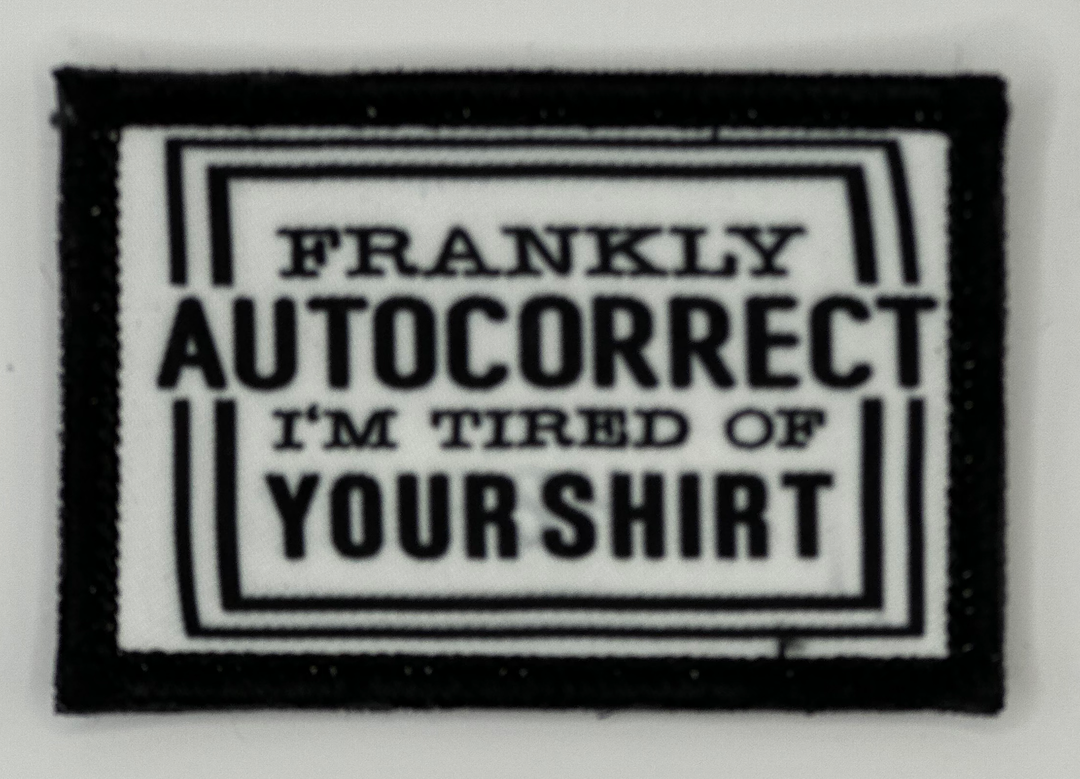a black and white picture of a sign that says, franklin auto correct i '