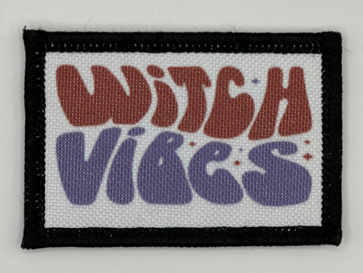 a patch with the words witch vibes on it