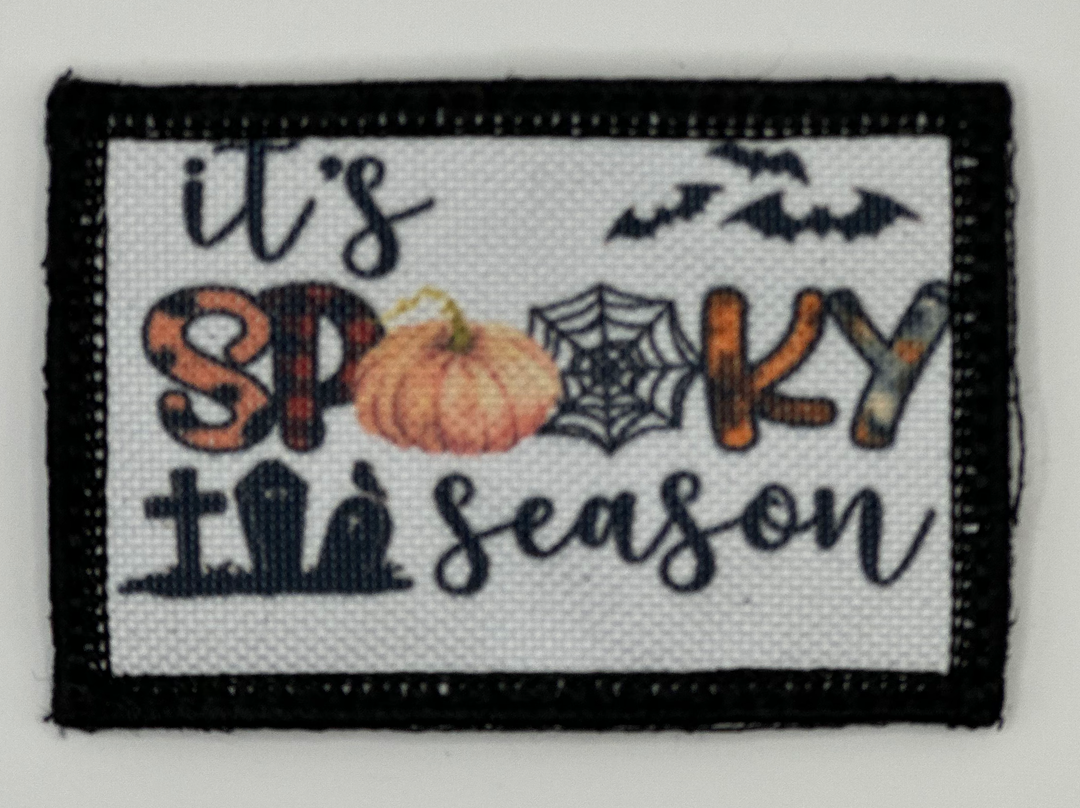 it's spooky in season embroidered patch