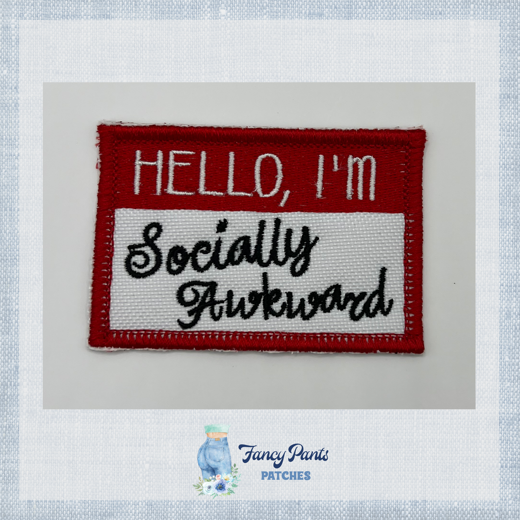 Socially Awkward Embroidery Patch